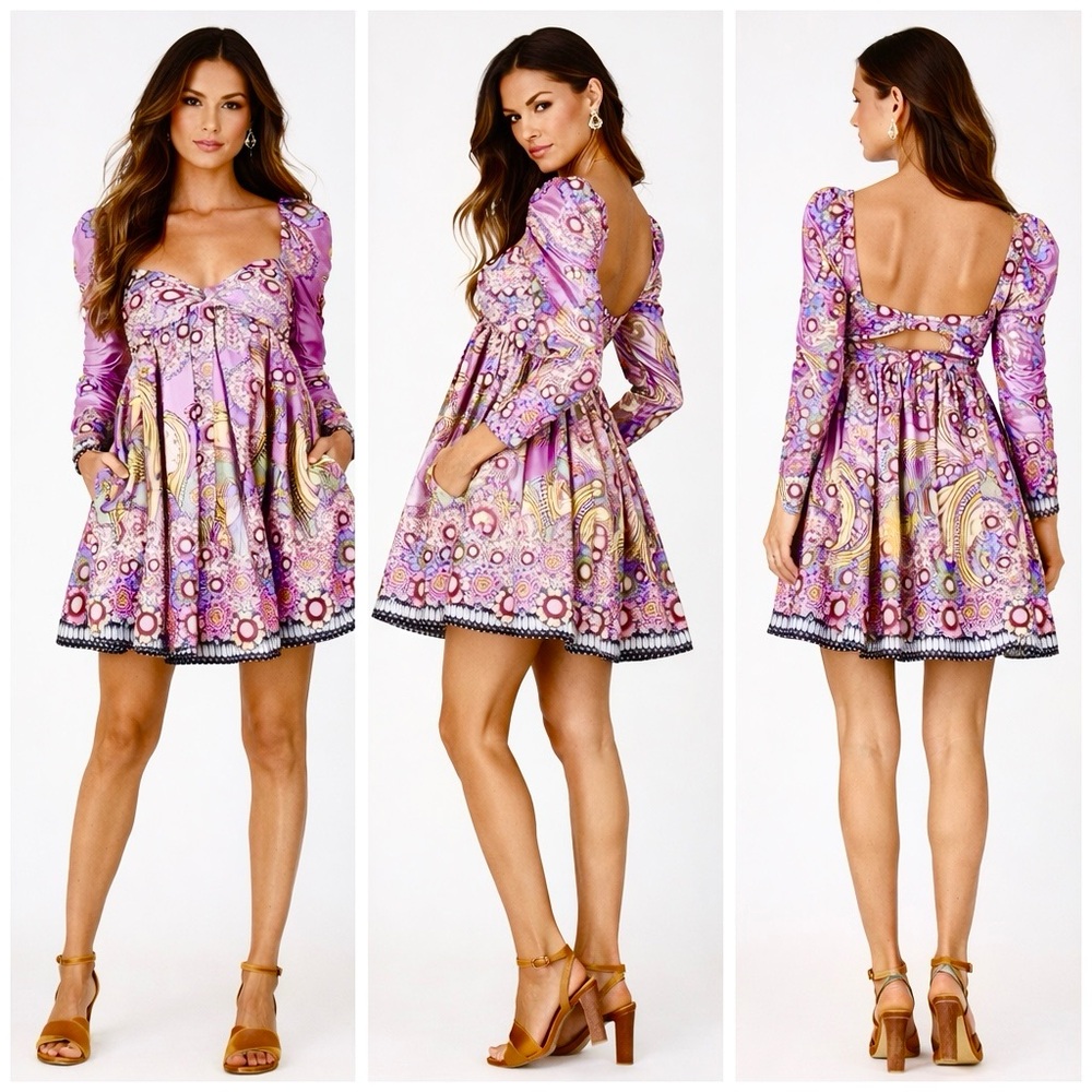 ZIMMERMANN Cosmic Twist Front Mini Dress